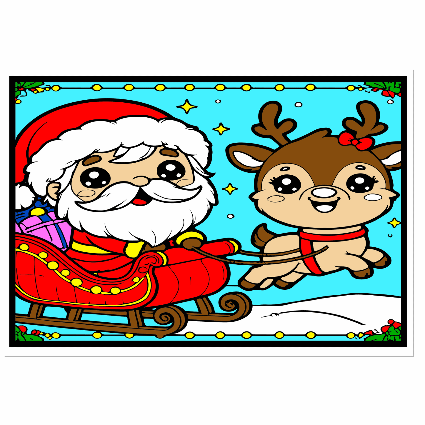 Christmas santa sleigh ride