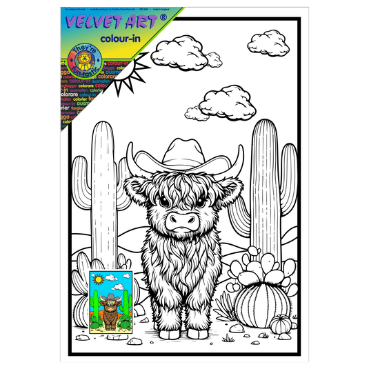 Velvet Art - Famous brand of flocked colouring pictures.